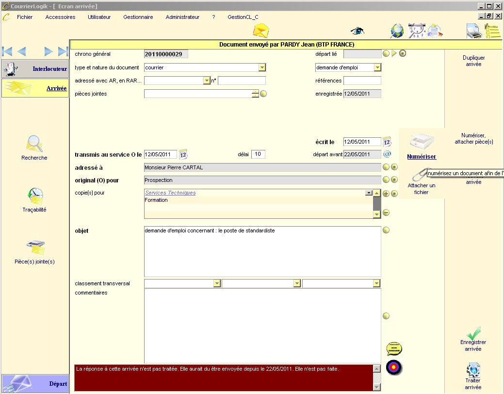 Numerisation par lots Numerisation par lots